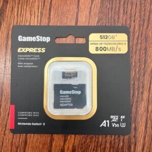 GameStop 512GB Express Micro SD Card for Nintendo Switch 2 NEW NIP